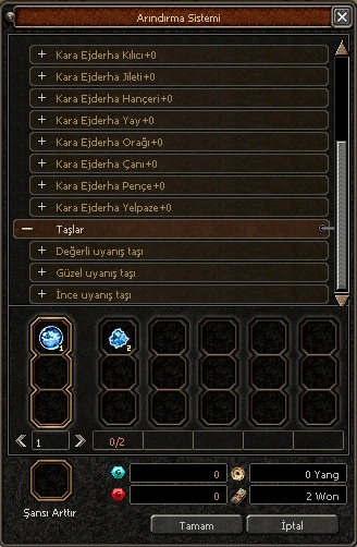 Kara Thusnelda Dönüşüm Taşları üretim paneli